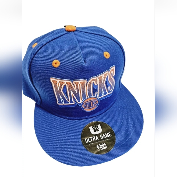 New York Knicks NBA Basketball Official Ultra Game Snapback Trucker Hat/Cap NWT - Picture 9 of 13